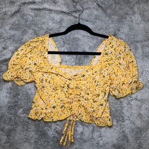 crop floral top